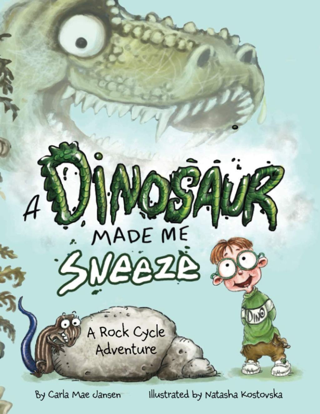 Book Cover of A Dinosaur Made Me Sneeze
