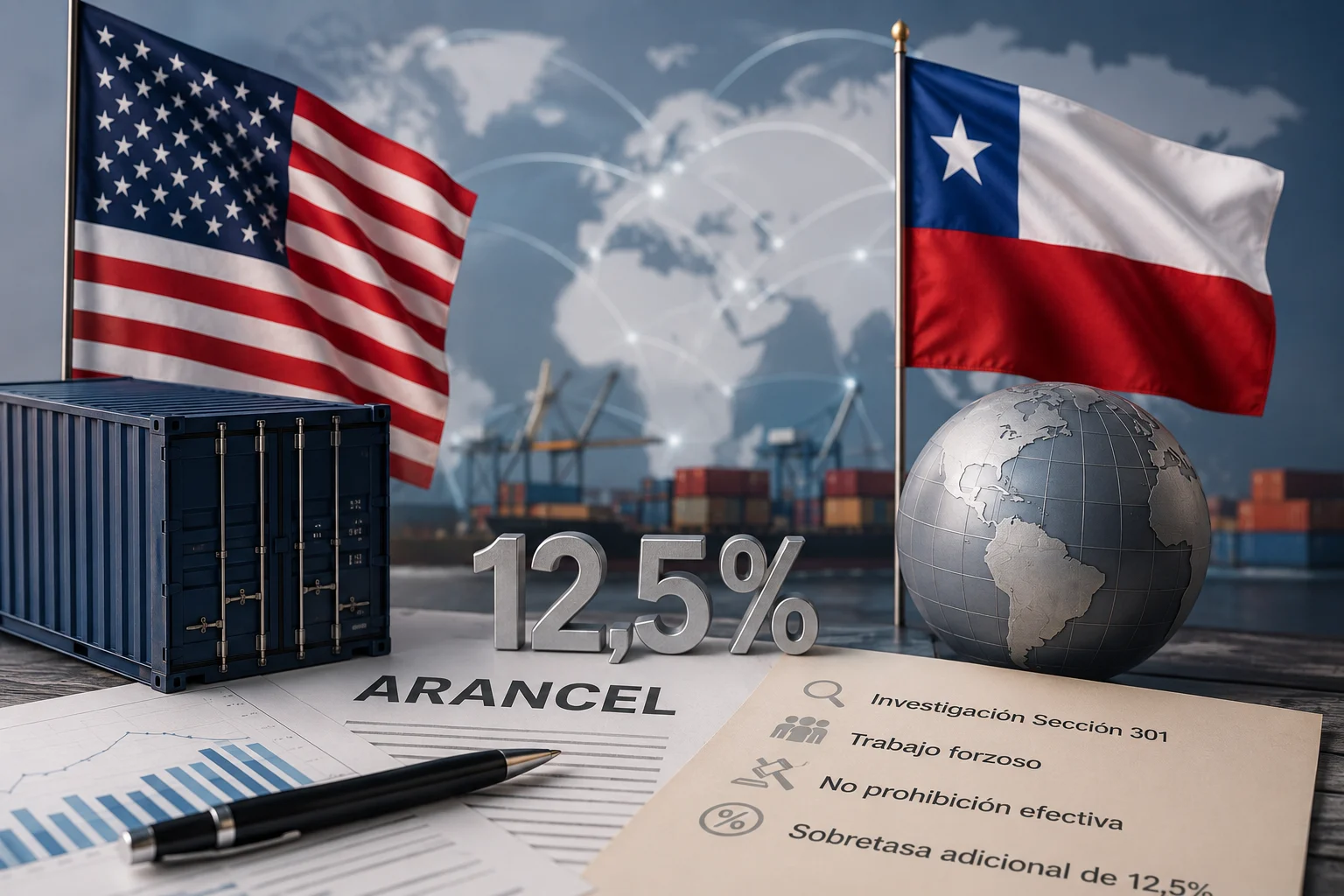 Aplicación de una nueva sobretasa arancelaria de 12,5% por parte de Estados Unidos