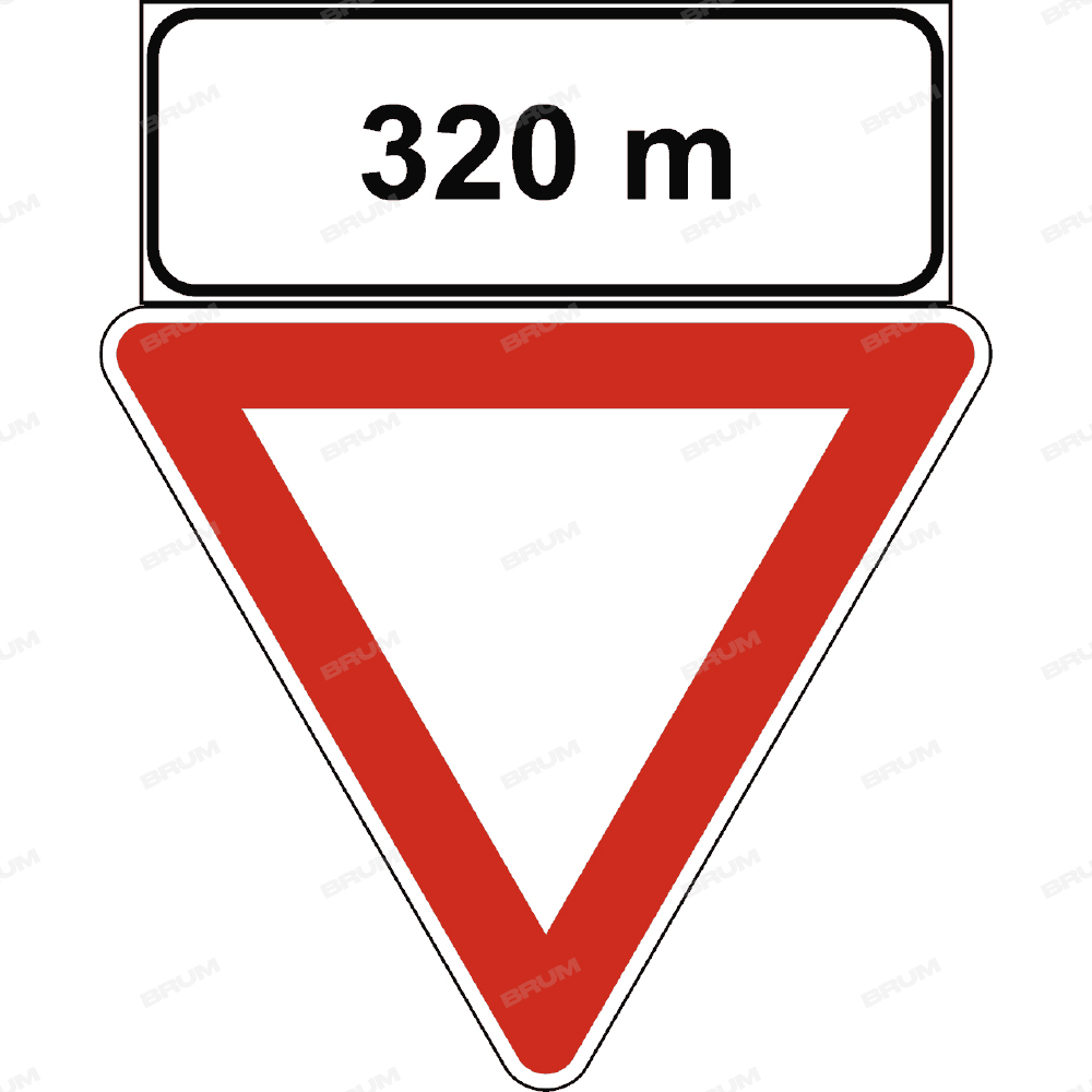 Preavviso di dare precedenza a destra ed a sinistra