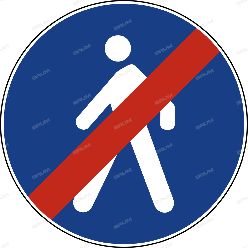 Fine percorso pedonale