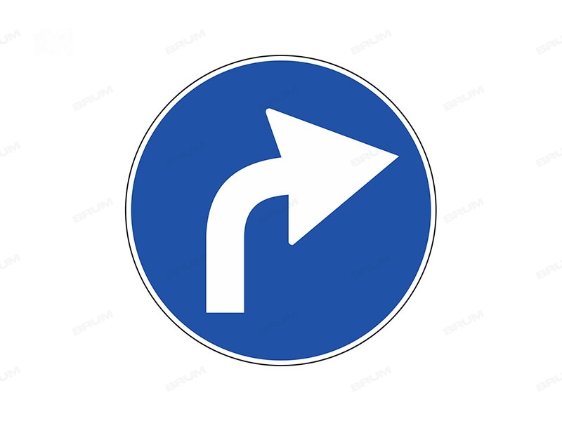 Il segnale raffigurato è un preavviso di obbligo di svoltare a destra