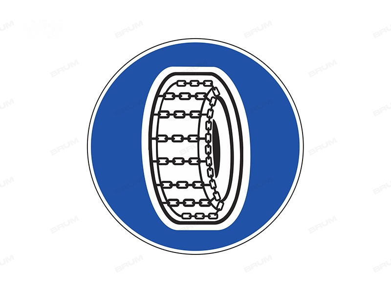 Il segnale raffigurato prescrive di circolare con catene o pneumatici invernali