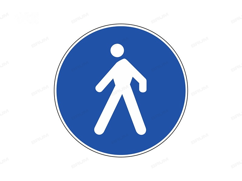 Il segnale raffigurato indica l'inizio di un viale pedonale