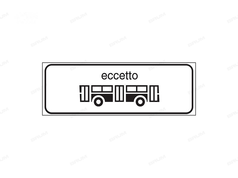 Il pannello integrativo in figura può essere abbinato ad un segnale di obbligo (127)