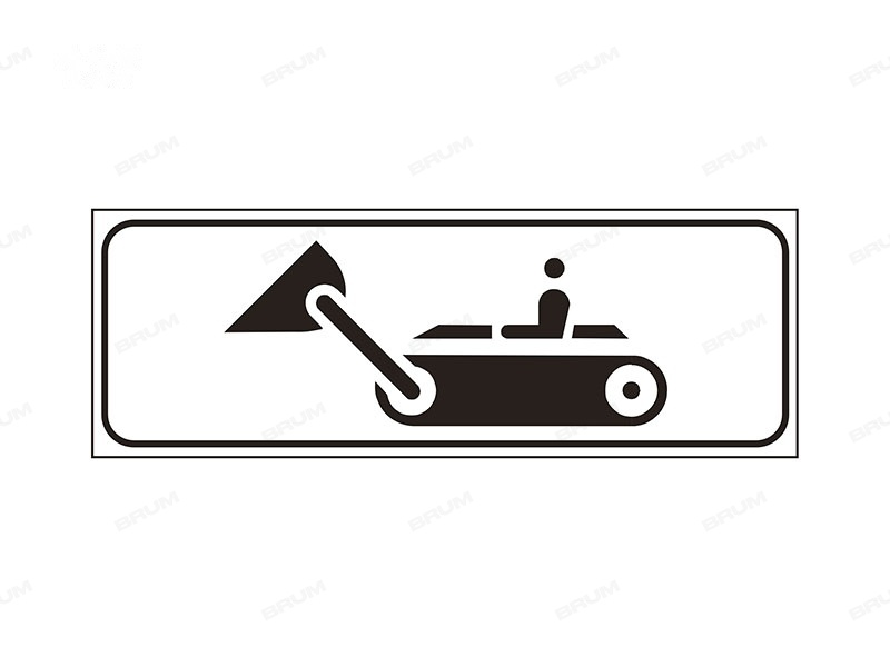 Il pannello integrativo raffigurato indica la possibile presenza di macchine operatrici in movimento