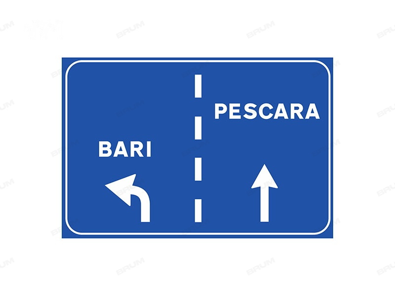 Il segnale raffigurato è posto su strade extraurbane suddivise in due corsie