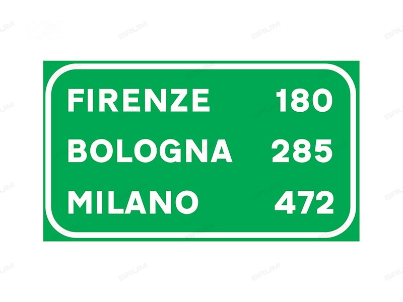 Il segnale raffigurato è di conferma autostradale