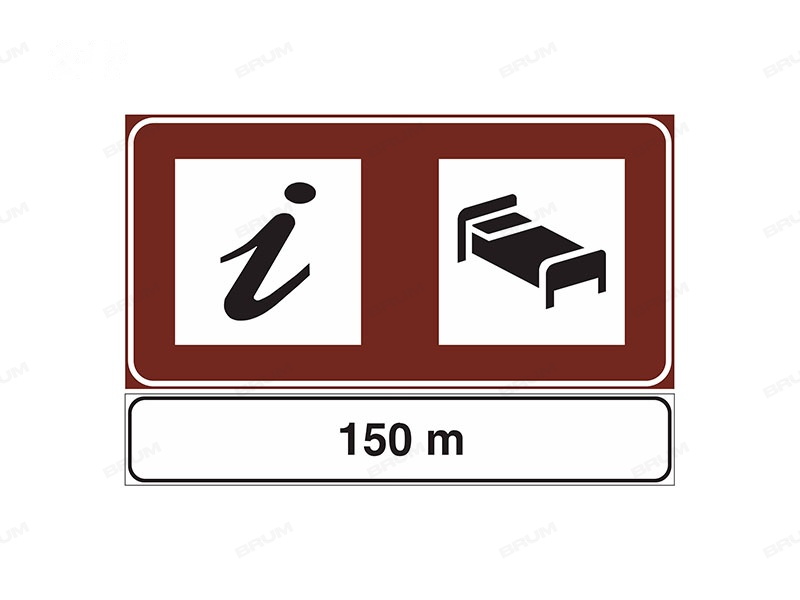 Il segnale raffigurato preavvisa un ufficio di informazioni turistico-alberghiere