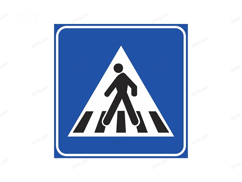 Il segnale raffigurato indica un attraversamento pedonale non regolato