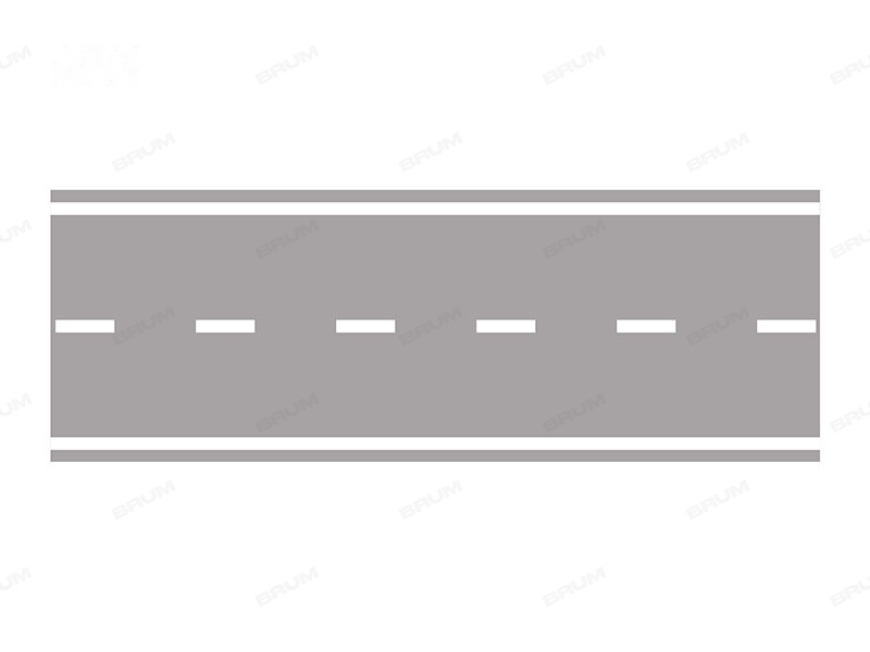 "La striscia discontinua in figura può essere sostituita con alcuni ""chiodi"" o catadiottri, messi a distanza di 50 centimetri (502)"