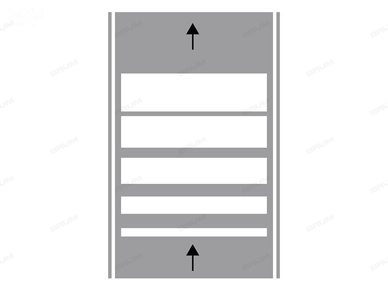 Quando si incontrano le strisce di figura dipinte sulla pavimentazione occorre moderare la velocità  (534)