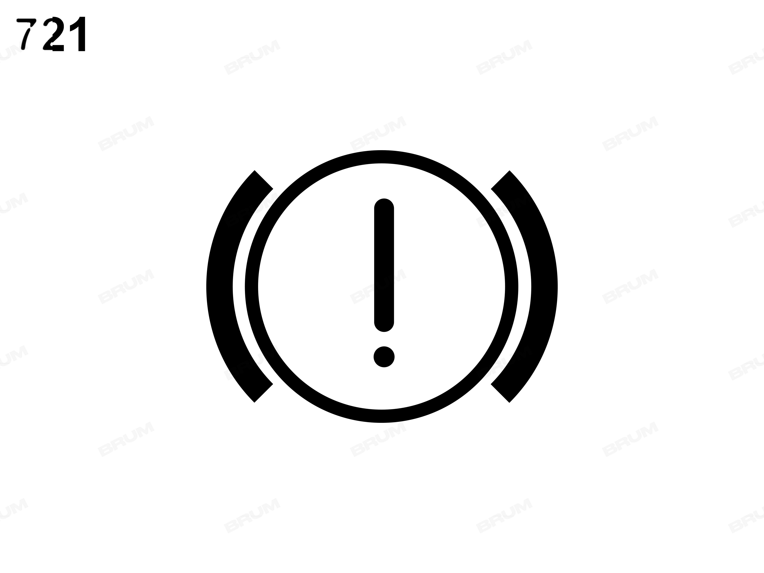 Il simbolo raffigurato è posto su una spia di colore rosso