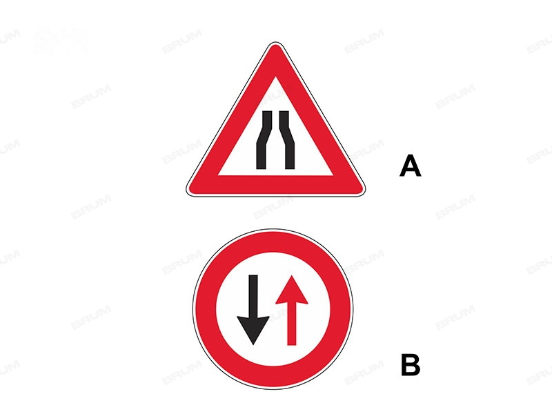 Dopo il segnale (A) si può trovare il segnale (B)  (912)