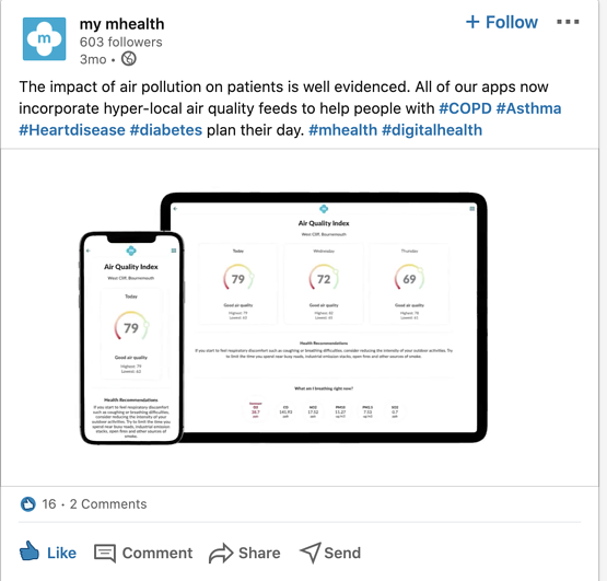 Mymhealth Dashboard Screenshot
