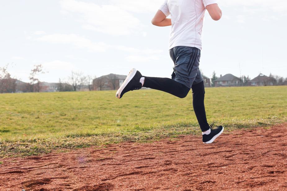 Man running outside