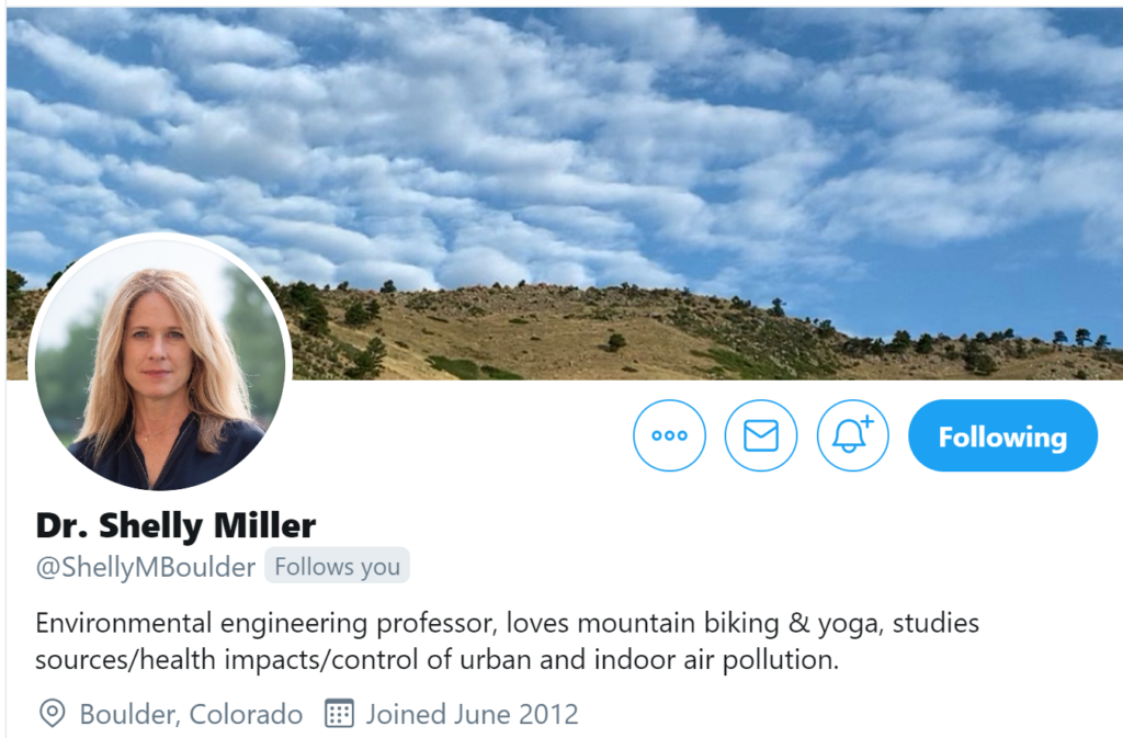 Dr. Shelly Miller- organizations against pollution