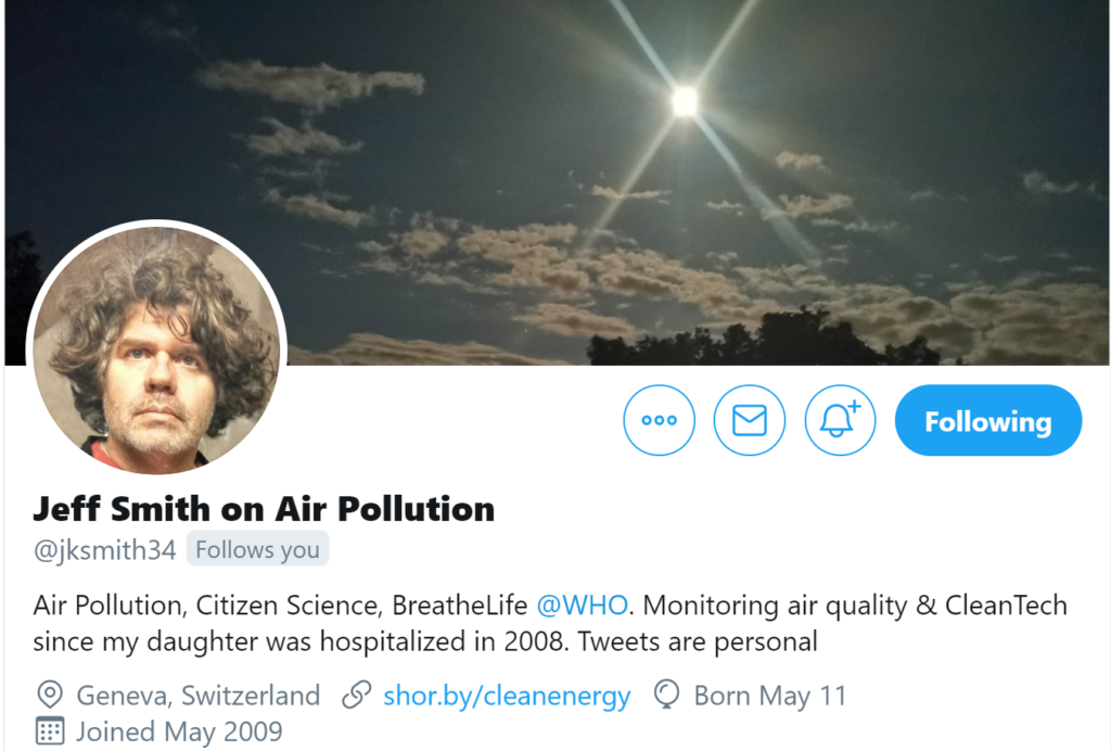 Dr. Jeffrey Smith- organizations against air pollution