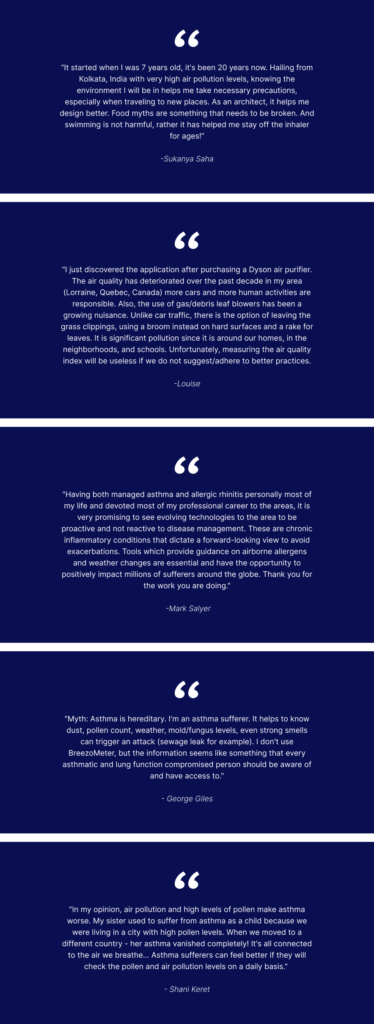 Asthma Day Quotes from Consumers