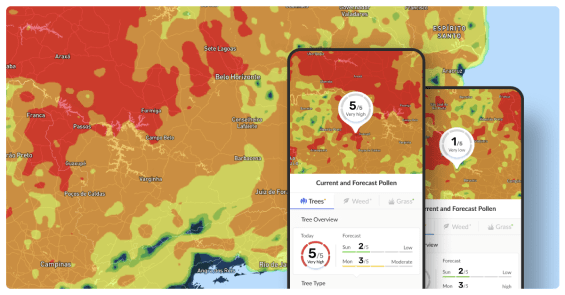 BreezoMeter Pollen Map
