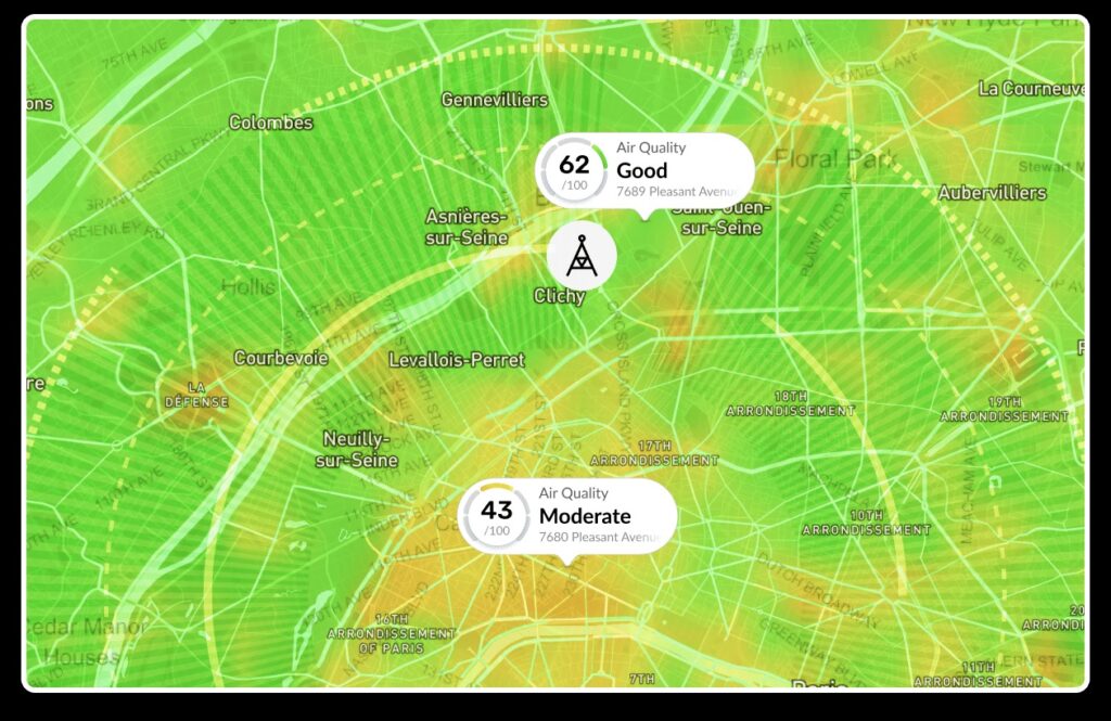 real time air quality heatmap