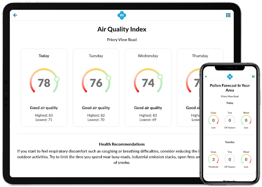 my mhealth air quality forecast index