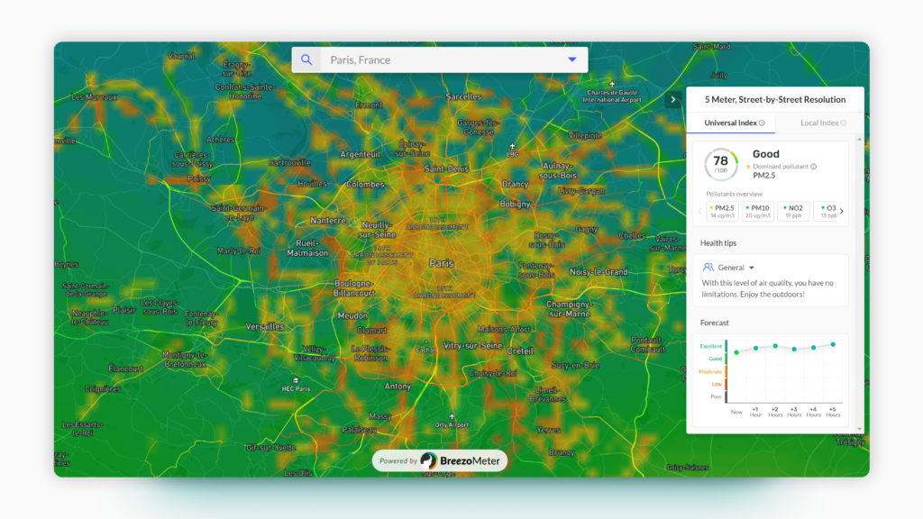 air pollution heatmap