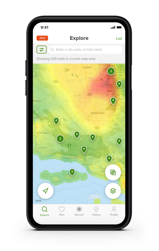 Pollen heatmap mobile