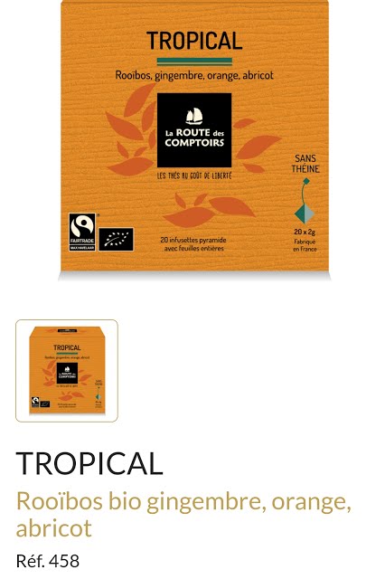 Rooïbos Bio tropical - Gingembre - orange - abricot