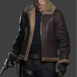 B3 RAF Brown Men's Shearling Bomber Leather Jacket
