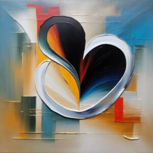 In this captivating artwork, that beautifully captures the essence of humanity. The heart symbolizes love, compassion, and the interconnectedness we share as human beings. The vibrant colors and intricate brushstrokes convey the depth of emotions, reminding us of the power of empathy and understanding. It serves as a gentle reminder to embrace our shared humanity and spread kindness in the world.
