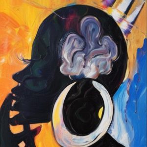 The painting with the black and white elements exudes a sense of sophistication and simplicity. The contrast between the two colors creates a striking visual impact, drawing the viewer in with its minimalist yet powerful presence. It's a piece that speaks volumes in its subtlety.