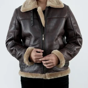 black leather jacket