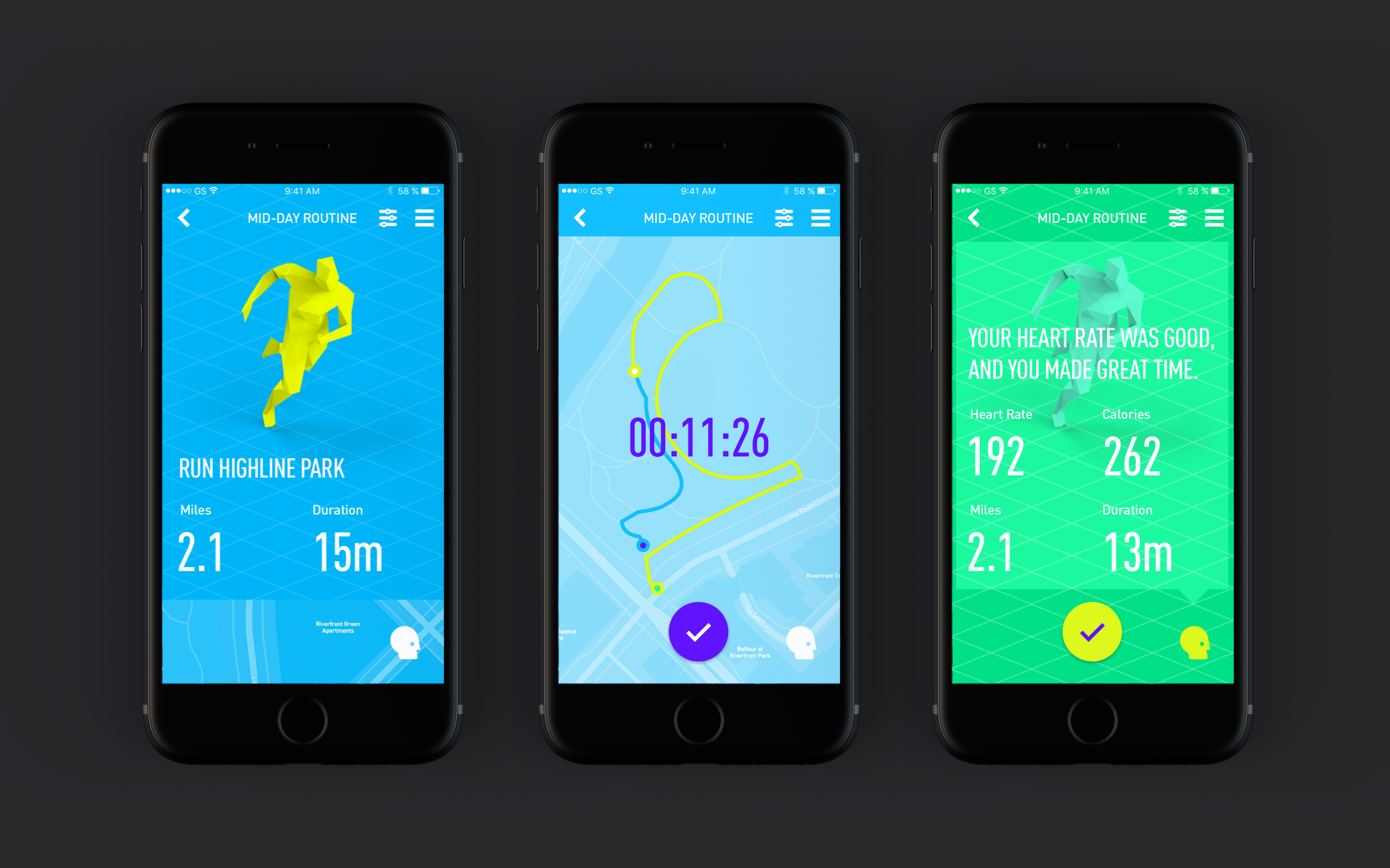 Running screens overview