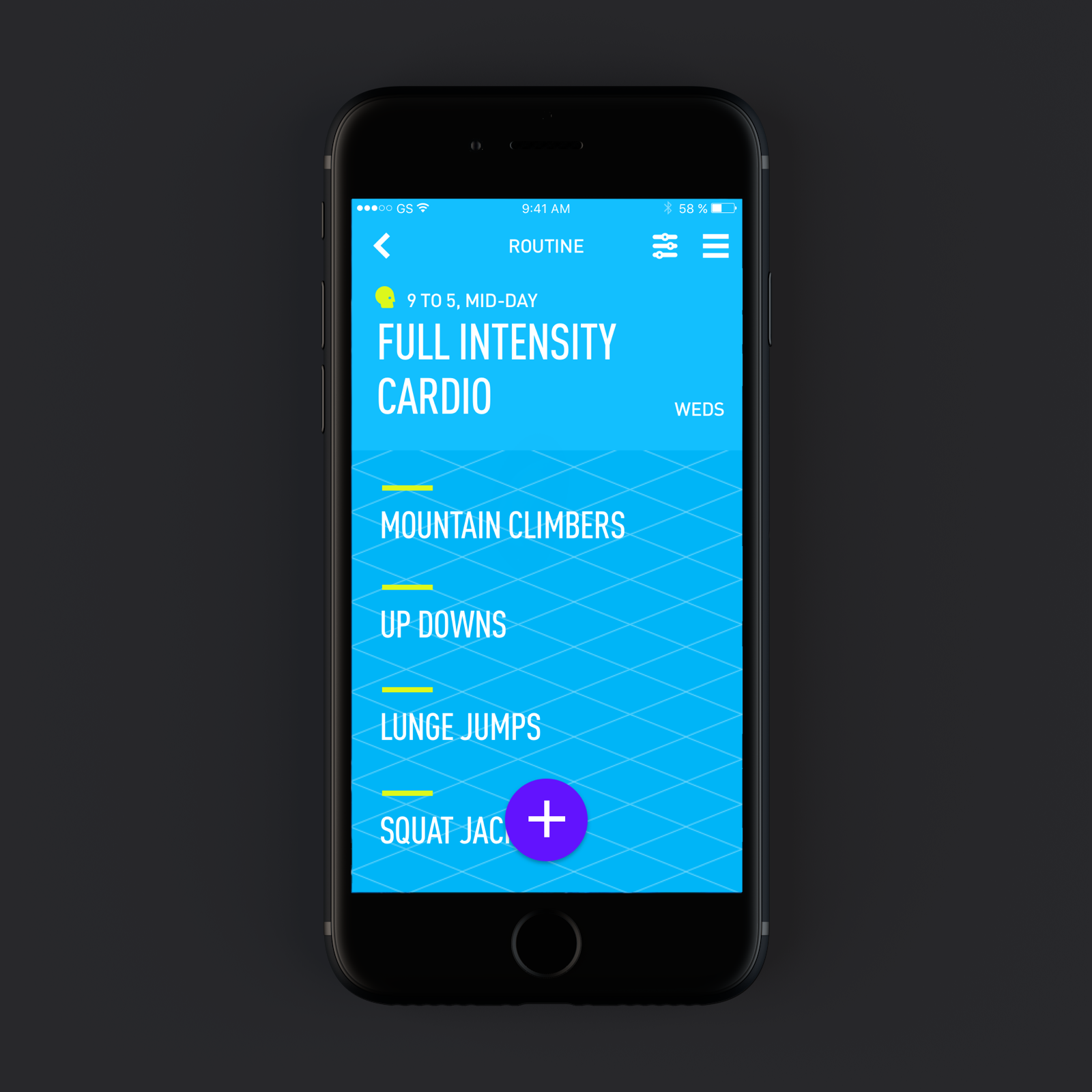 Generated routine view