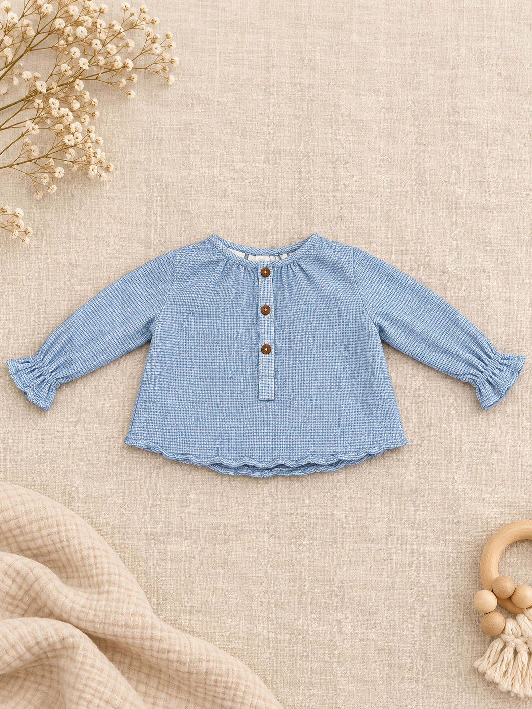 The Little Blue Button Up