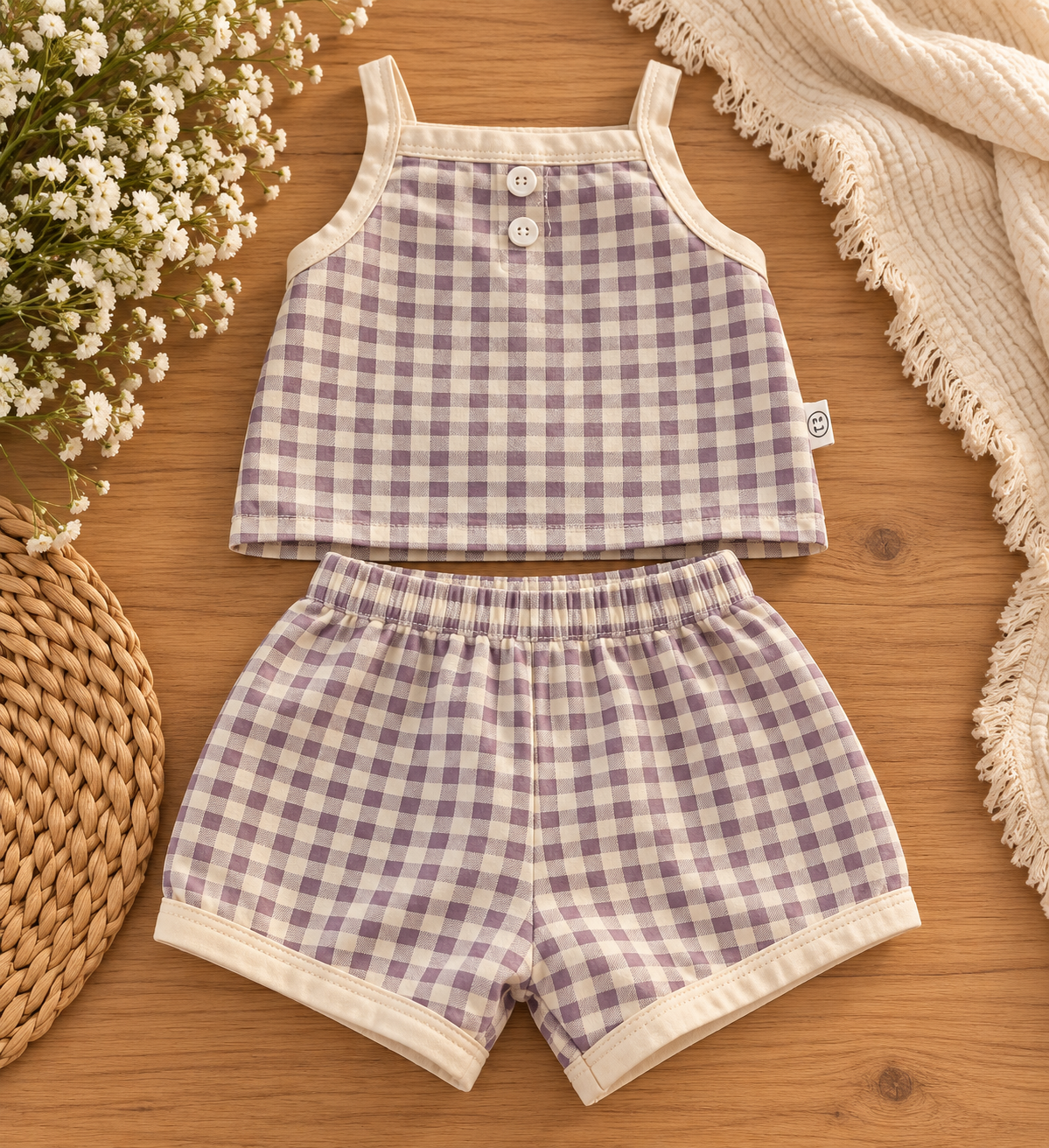 The Lilac Gingham Picnic Set