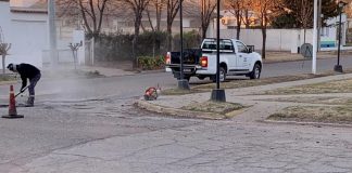 Una buena noticia para los vecinos de Banderaló: comenzó el plan de bacheo y recuperación de calles