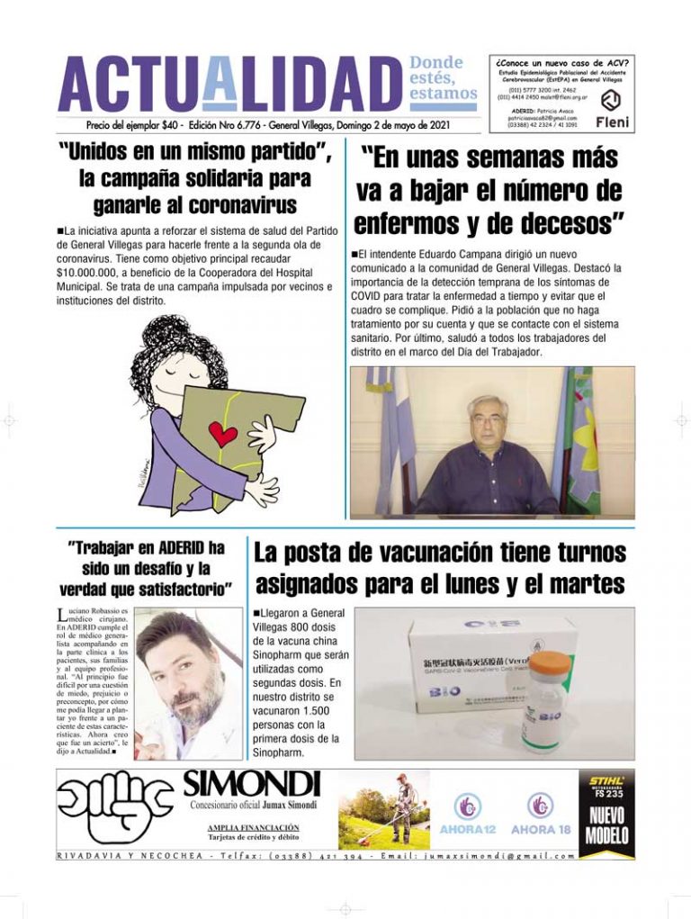 Tapa domingo 2 de Mayo de 2021