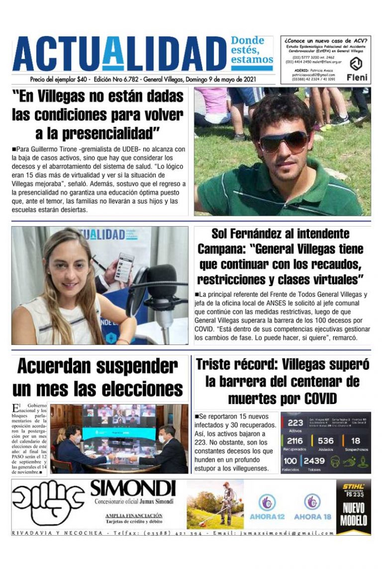 Tapa domingo 9 de Mayo de 2021