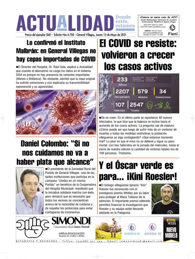 Tapa jueves 13 de Mayo de 2021