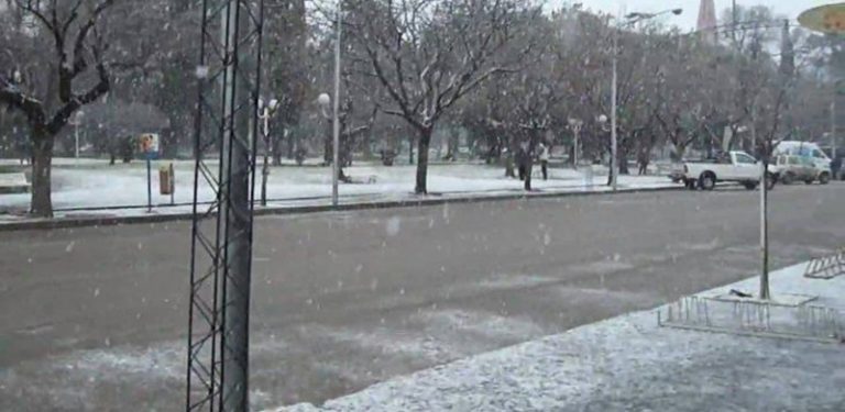 Nieve en el noroeste bonaerense y en zonas serranas