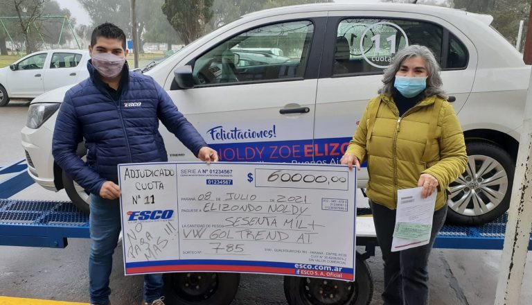 ESCO le entregó el auto 0 km a Noldy Elizondo