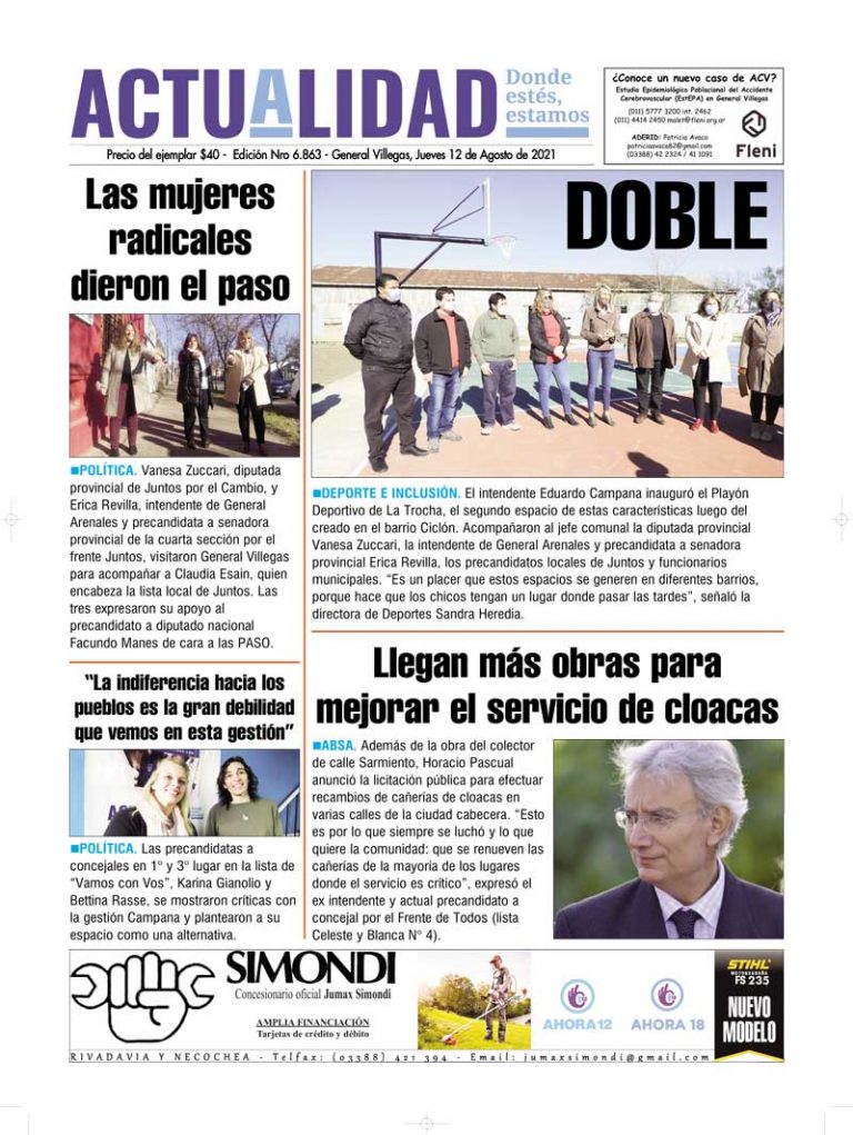 Tapa jueves 12 de Agosto de 2021