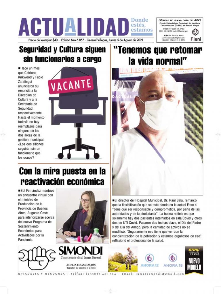 Tapa jueves 5 de Agosto de 2021