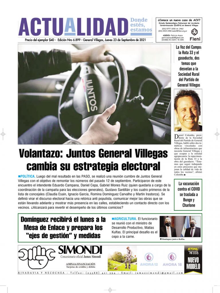 Tapa jueves 23 de Septiembre de 2021