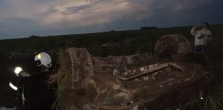 Despiste y vuelco en Ruta 188: pudo haber sido una tragedia