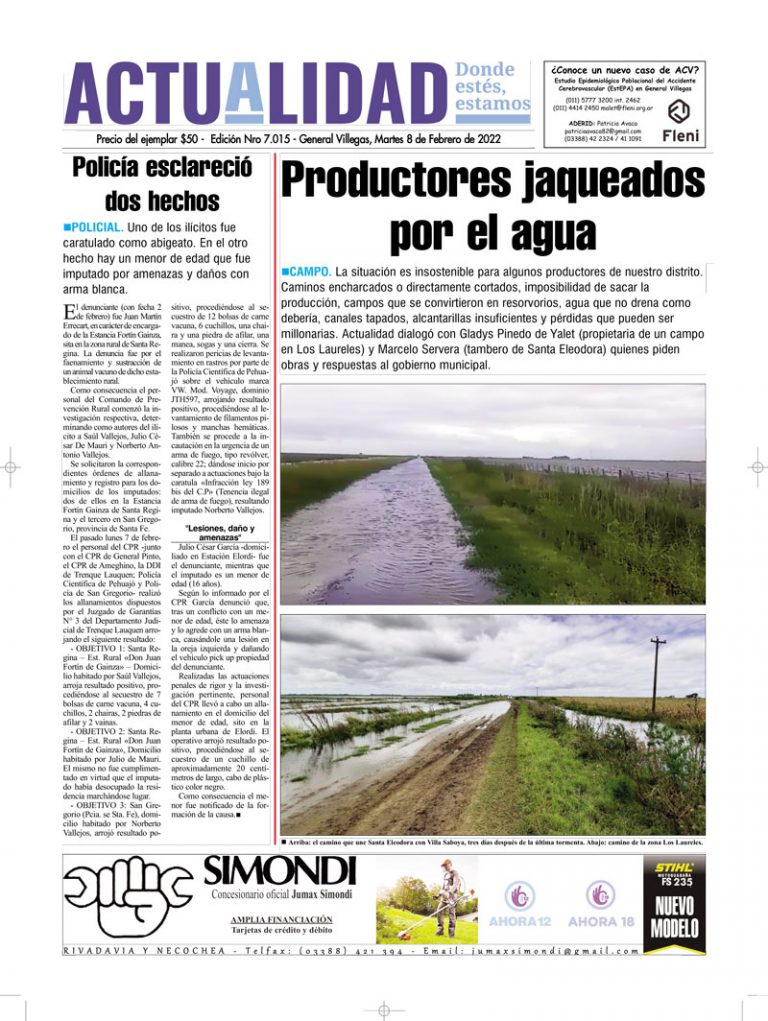 Tapa martes 8 de Febrero de 2022