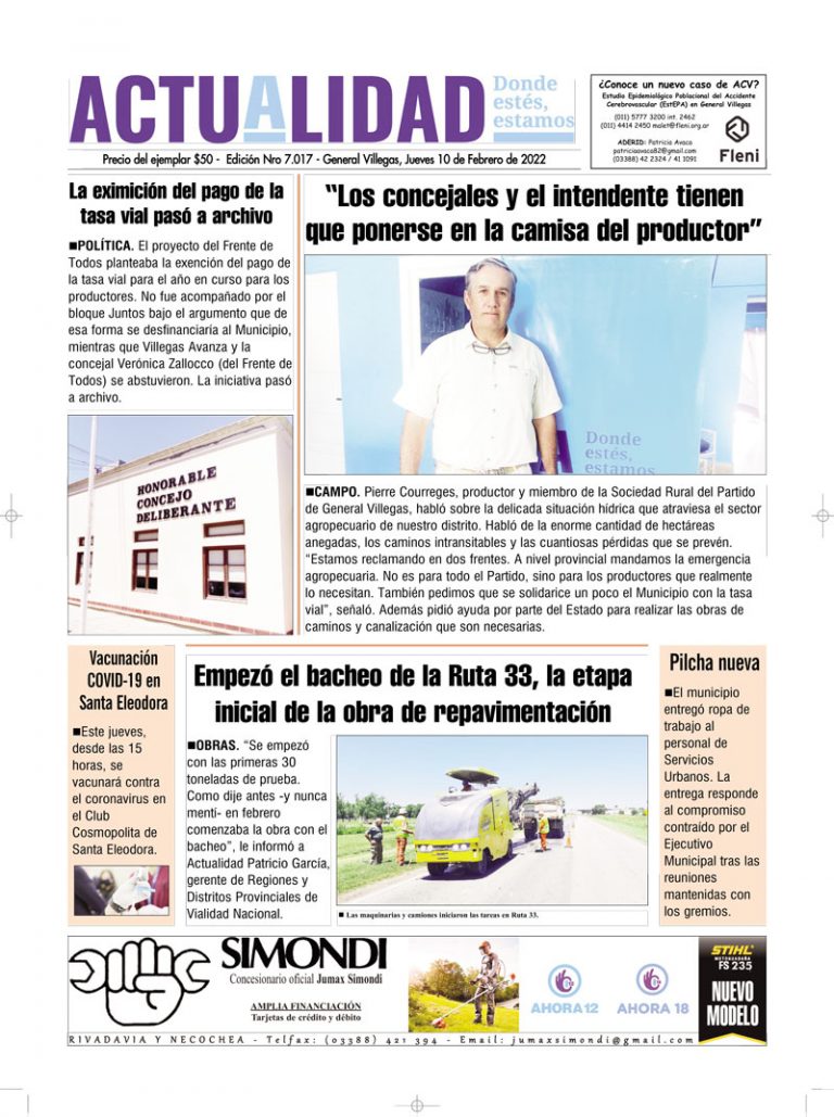 Tapa jueves 10 de Febrero de 2022