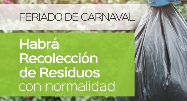 La recolección de residuos no se toma el feriado de carnaval