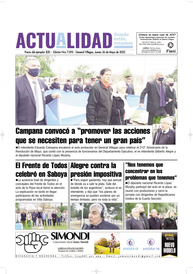 TAPA Jueves 26 de Mayo de 2022